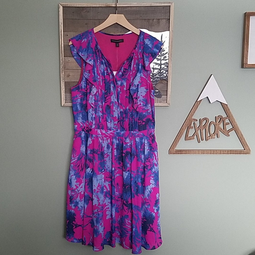 Tropical Floral Print Dress